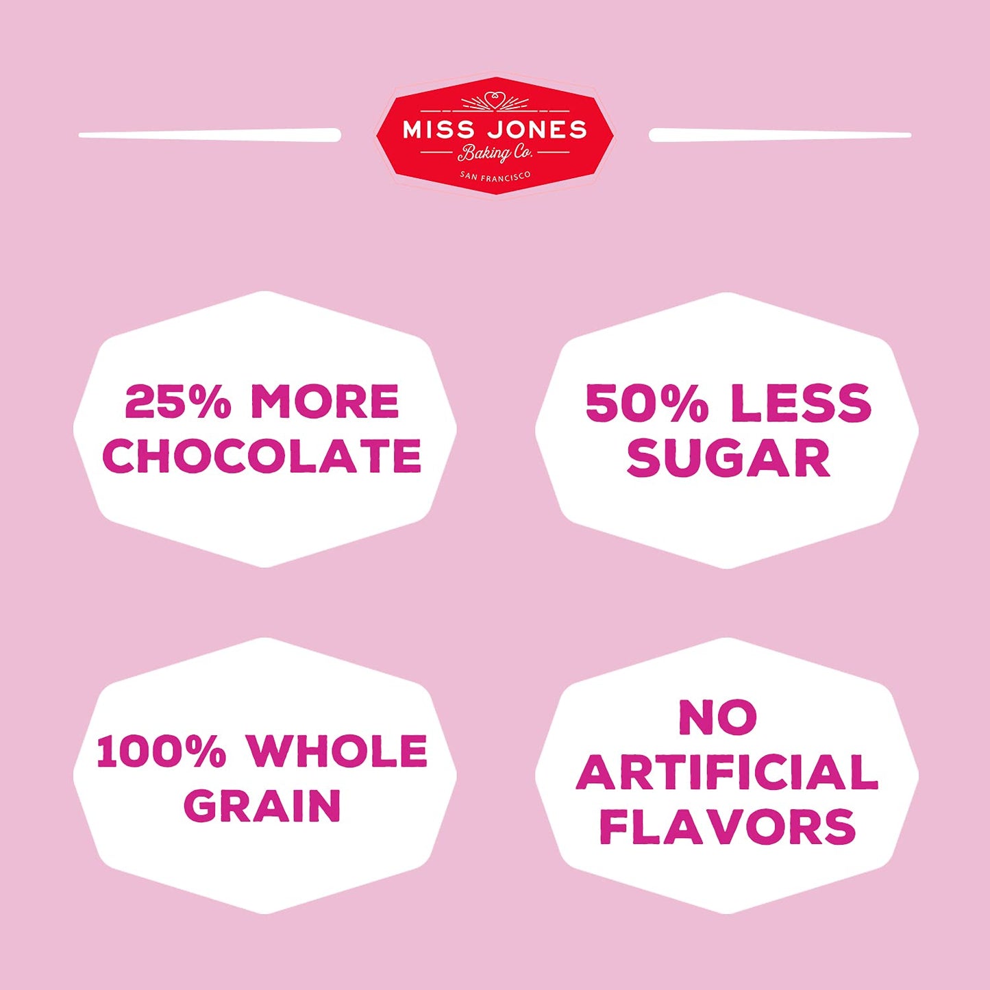 Miss Jones Baking Gluten-Free Chocolate Chip Cookie Mix - More Chocolate Chips, 50% Lower Sugar, Naturally Sweetened Desserts & Treats, 13 Ounce (Pack of 6)