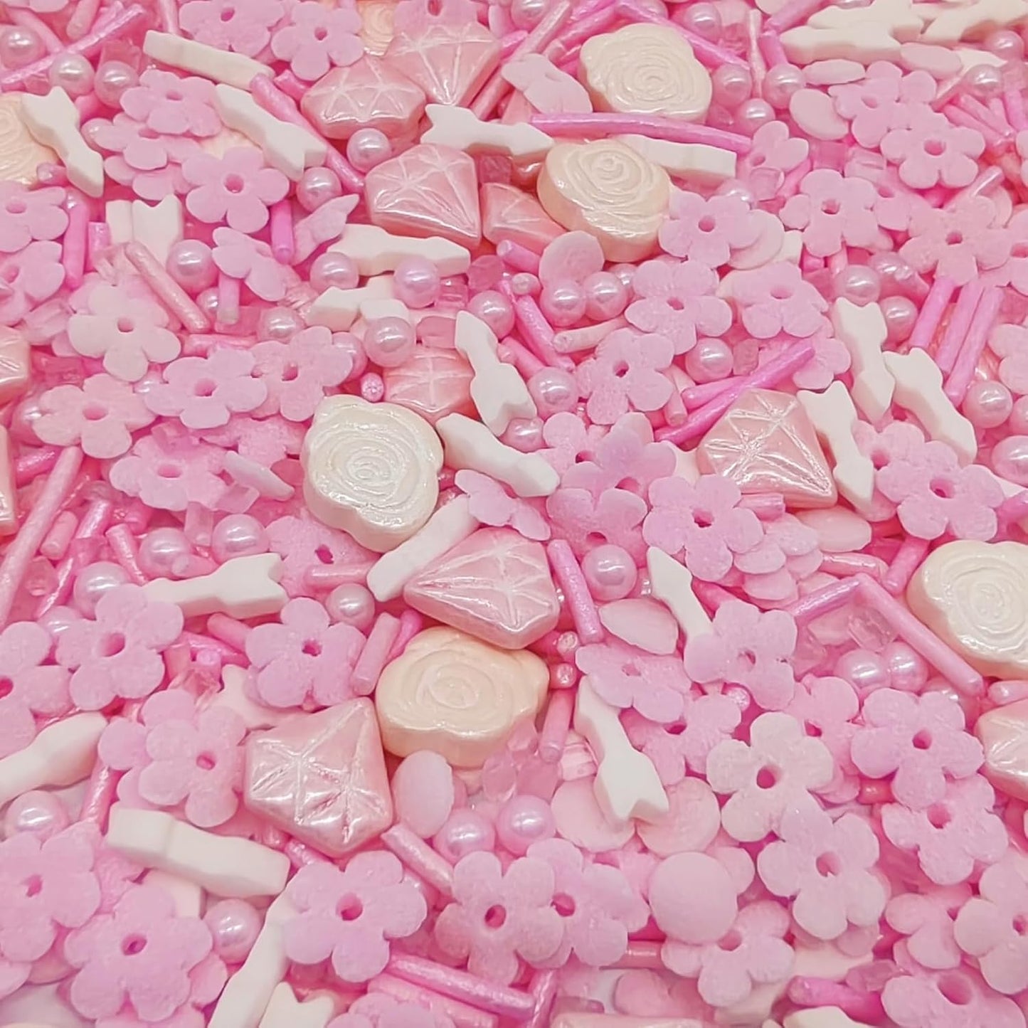 Sprinkles Diamond & Rose & Arrow Cake Decorations Cupcake Toppers Cookie Decorating Perfect for Cakes,Cupcakes,Desserts Toppings 3OZ