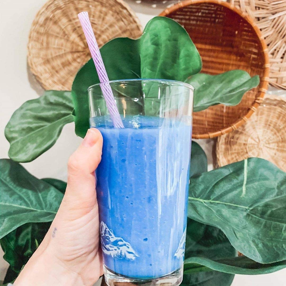 Blue Drink Spirulina Powder, Berry & Honey Refresher 12oz Blue Drink Mix Natural Food Colorant Perfect for Ice Mix Yogurts Baked Treats Loaded Tea Bubble Tea
