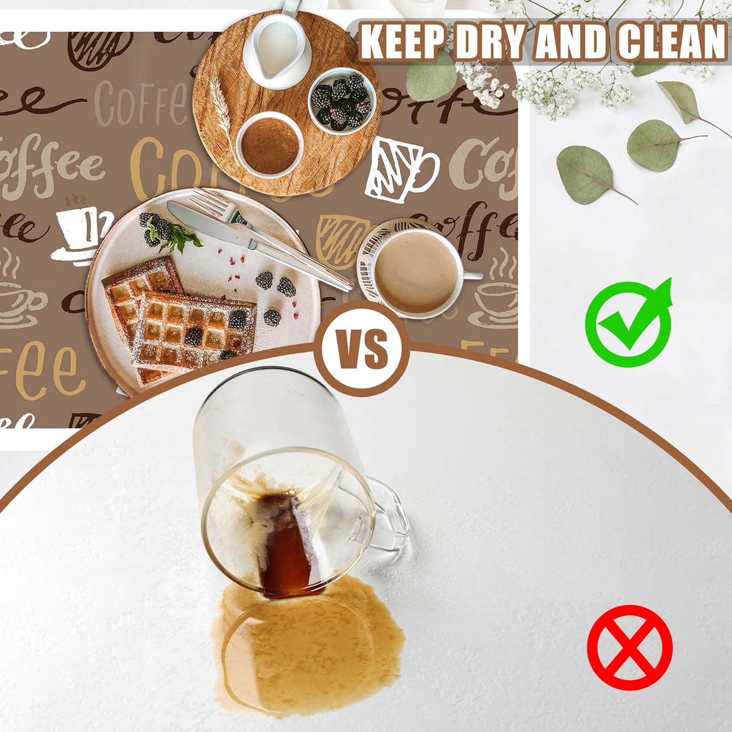 Doodle Coffee Dish Drying Mat Coffee Bar Mat for Countertop Rubber Backed Absorbent Hide Stain Dish Drainer Rack Pad Espresso Machine Table Accessories Dining Room Decoration 15.7 x 23.6 Inch - cafe - crumble.com