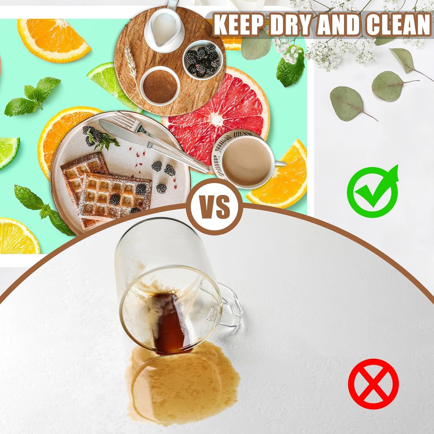 Citrus Fruits and Mint Leaves Dish Drying Mat for Kitchen Counter, Coffee Bar, Hide Stain Absorbent Rubber Backed Coffee Maker Mat, Espresso Machine Accessories, 15.7 x 23.6 Inch - cafe - crumble.com