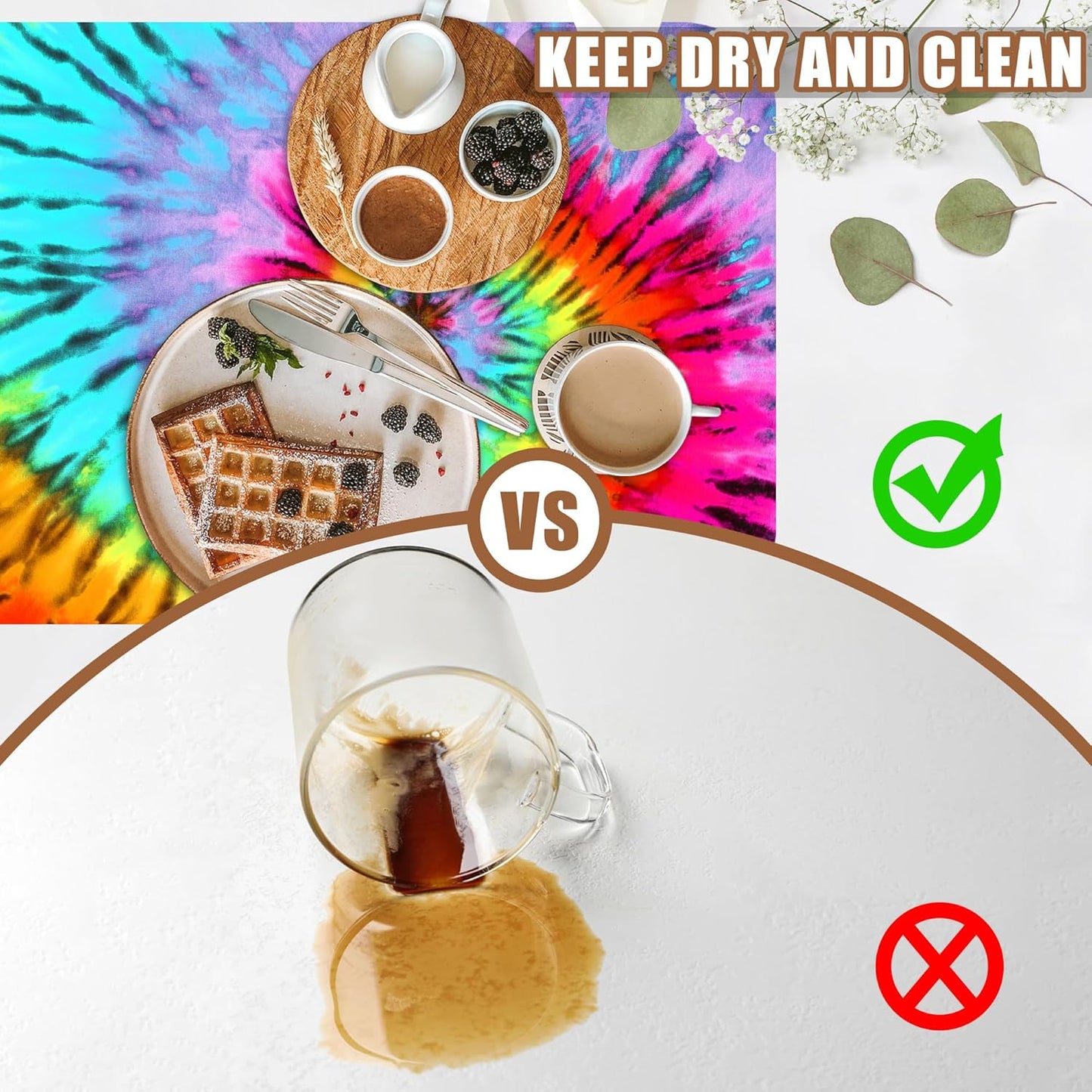 Dish Drying Mat Colorful Tie Dye Coffee Bar Mat for Countertop Absorbent Rubber Backed Hide Stain Dish Drainer Rack Pad Coffee Maker Espresso Machine Dining Room Decoration 11.8 x 19.7 Inch - cafe - crumble.com