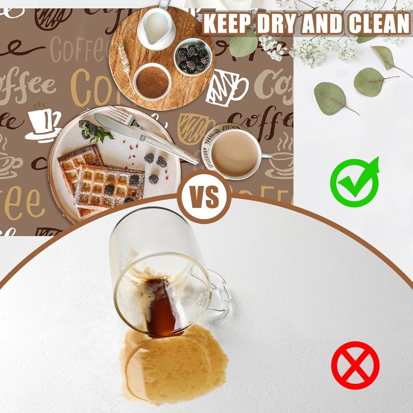 Doodle Coffee Dish Drying Mat Coffee Bar Mat for Countertop Absorbent Rubber Backed Hide Stain Dish Drainer Rack Pad Espresso Machine Cafe Table Dining Room Decoration 11.8 x 19.7 Inch - cafe - crumble.com