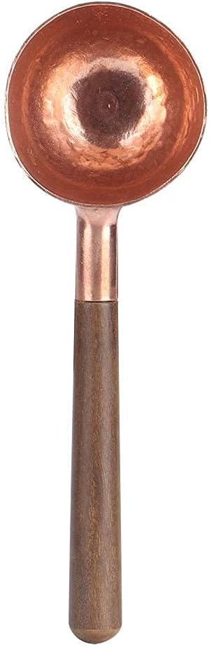 Measuring Spoons, Wood Handle Coffee Scoop Black Walnut and Red Copper Tablespoon Scoop for Coffee Tea, Cooking Mixing Stirrer Kitchen Tools Utensils - cafe - crumble.com