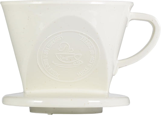 Melamine Pour Over Coffee Maker with 3 Drip Holes, Pour Over Coffee Dripper For Camping, Home, Café, Size 02 (White) - cafe - crumble.com
