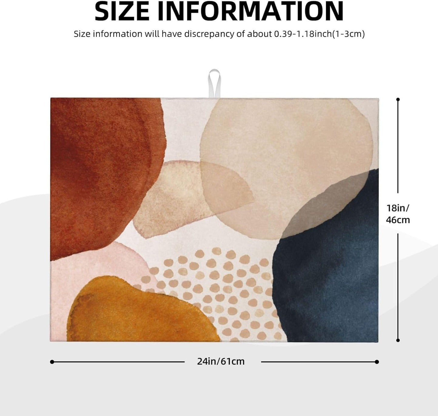 Boho Abstract Art Dish Drying Mats 18x24 Inch,Modern Geometric Girly Pink Dish Pad Drying Rack Mat for Kitchen Counter Ultra Absorbent Microfiber Dishware Coffee Maker Bar Countertop Decor - cafe - crumble.com