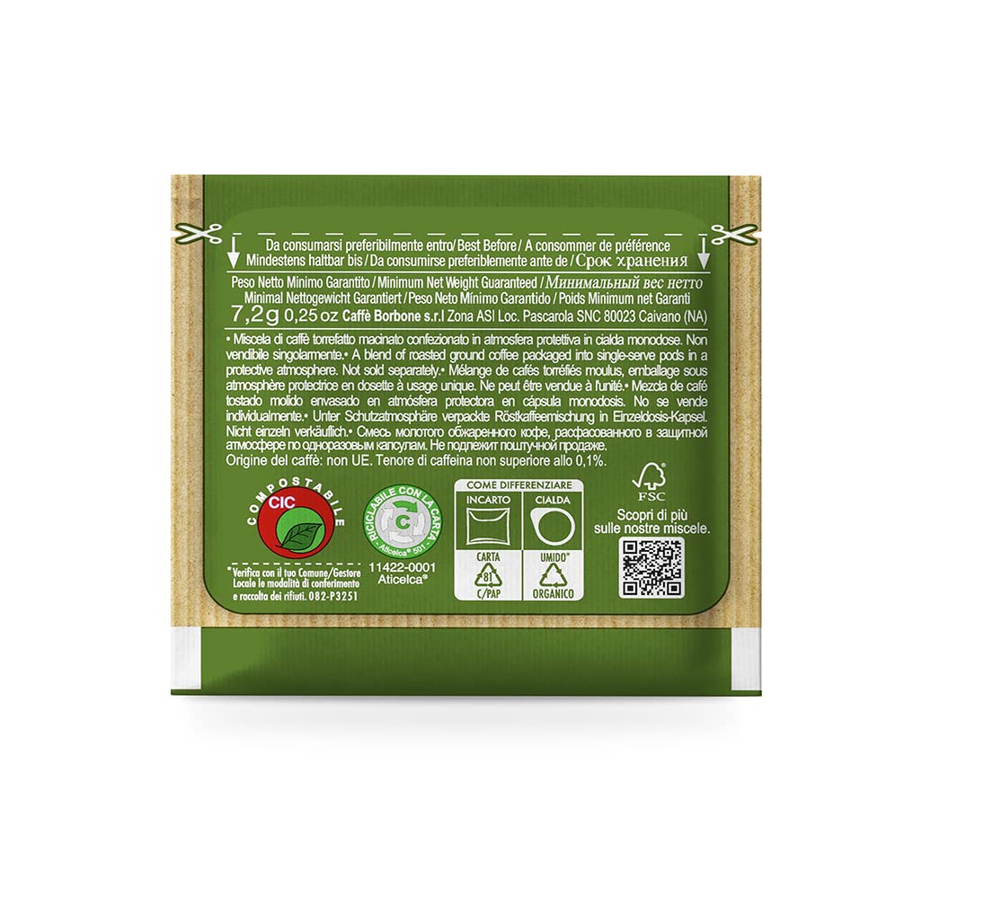 Caffe Borbone ESE Coffee Pods - Miscela Verde/Dek (Decaf) - 150 Count