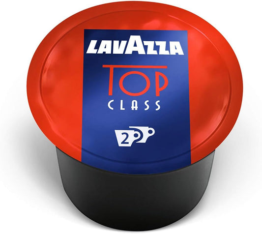 Lavazza Blue Top Class Double Shot Espresso Capsules, Arabica and Robusta Blend, Compatible with Lavazza Classy Machines (100 Capsules)