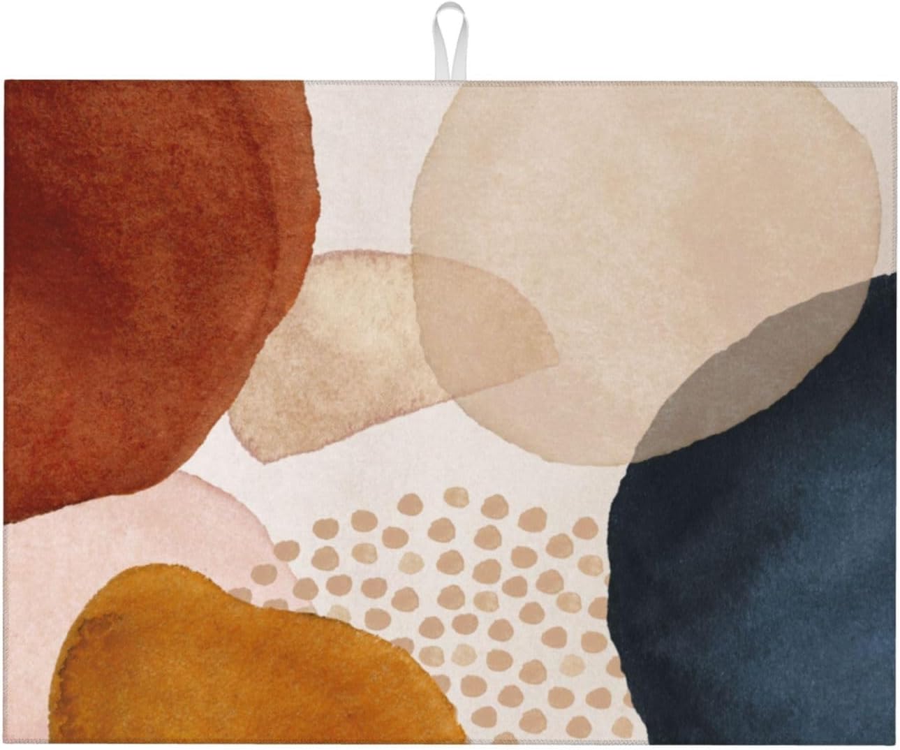 Boho Abstract Art Dish Drying Mats 18x24 Inch,Modern Geometric Girly Pink Dish Pad Drying Rack Mat for Kitchen Counter Ultra Absorbent Microfiber Dishware Coffee Maker Bar Countertop Decor - cafe - crumble.com