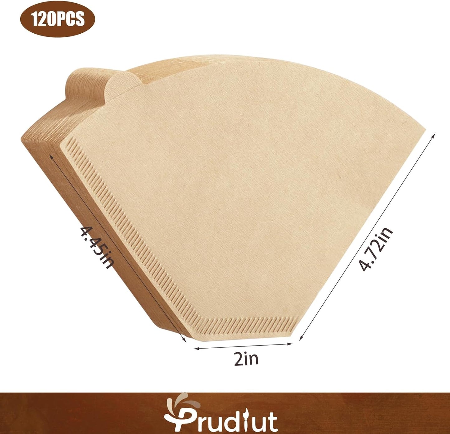 #4 Cone Coffee Filters 8-12 Cups, Disposable Natural Coffee Filters 4 Cone Paper Unbleached 4 Filters Paper Compatible with Ninja, Drip and Pour Over Coffee Maker, 120 Count