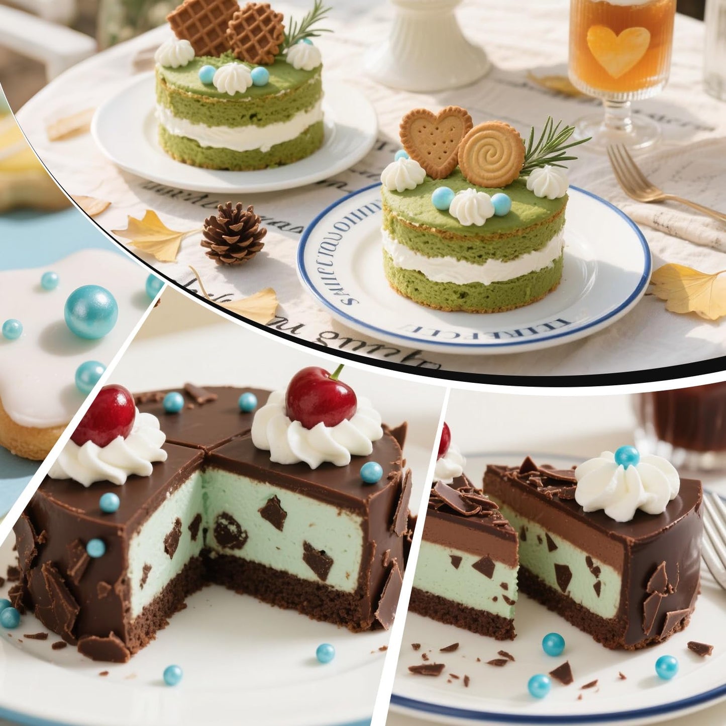 Blue Pearl Sprinkles for Cake Decorating, Edible Baking Candy, 150g/5.29oz Mix Size, Cake Topper Decorations, Cupcake, Ice cream for Kid's Birthday Christmas Party Valentine's Day - cafe - crumble.com