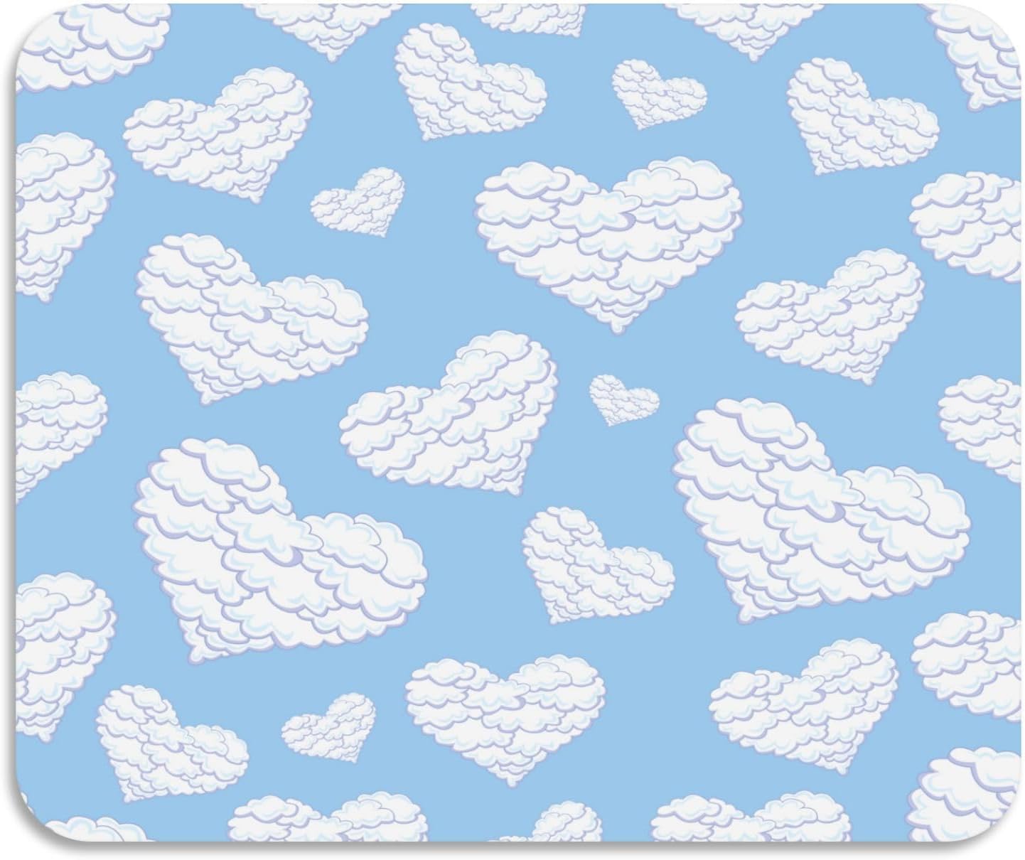 Valentine's Day Heart Blue Dish Drying Mat for Kitchen Counter, 23.6"x19.7" Coffee Bar, Super Absorbent Dish Drying Pad with Non - slip Rubber Backed, Quick Drying Mat for Coffee Machine - cafe - crumble.com