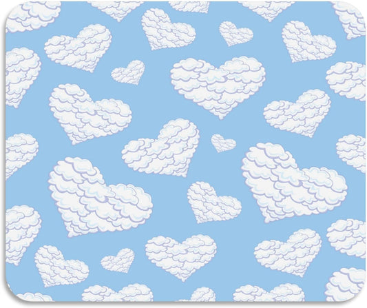 Valentine's Day Heart Blue Dish Drying Mat for Kitchen Counter, 23.6"x19.7" Coffee Bar, Super Absorbent Dish Drying Pad with Non - slip Rubber Backed, Quick Drying Mat for Coffee Machine - cafe - crumble.com