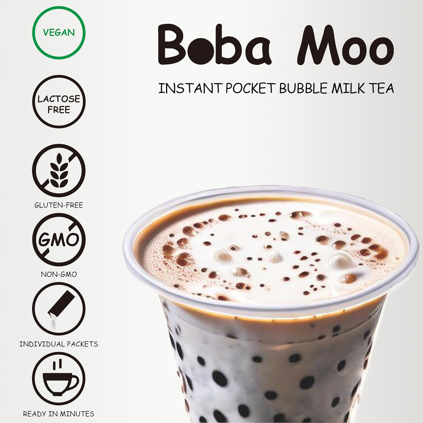 Boba Moo Premium Boba Tea Kit Combo (Classic & Taro) - Only 10,000 Kits Yearly, Small Batch Bubble Tea Kit With Exceptional Taste & Chewiness, Vegan, Lactose-Free, 6 Servings