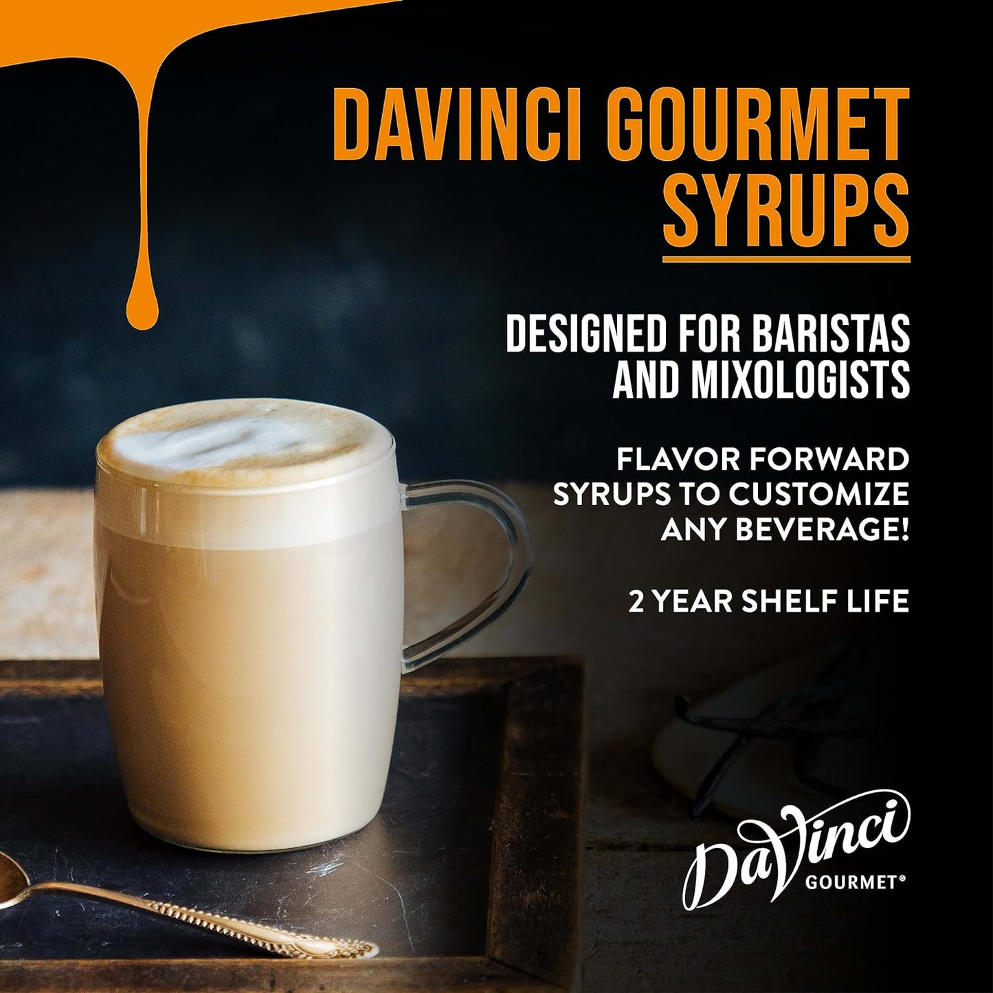 DaVinci Gourmet Syrup, Classic Coffeehouse Variety Pack - Caramel, French Vanilla, Hazelnut, Vanilla, 25.4 Fl Oz (Pack of 4)