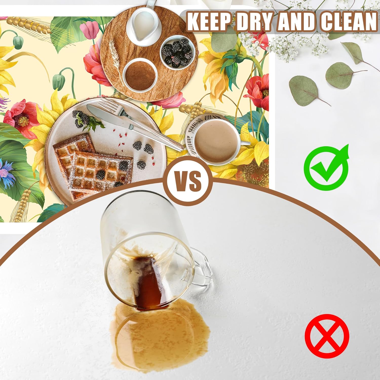 Yellow Sunflower Cornflower Coffee Mat Absorbent Dish Drying Mat for Kitchen Counter Hide Stain Rubber Backed Coffee Bar Accessories Fit Under Espresso Machine 15.7 x 23.6 Inch - cafe - crumble.com