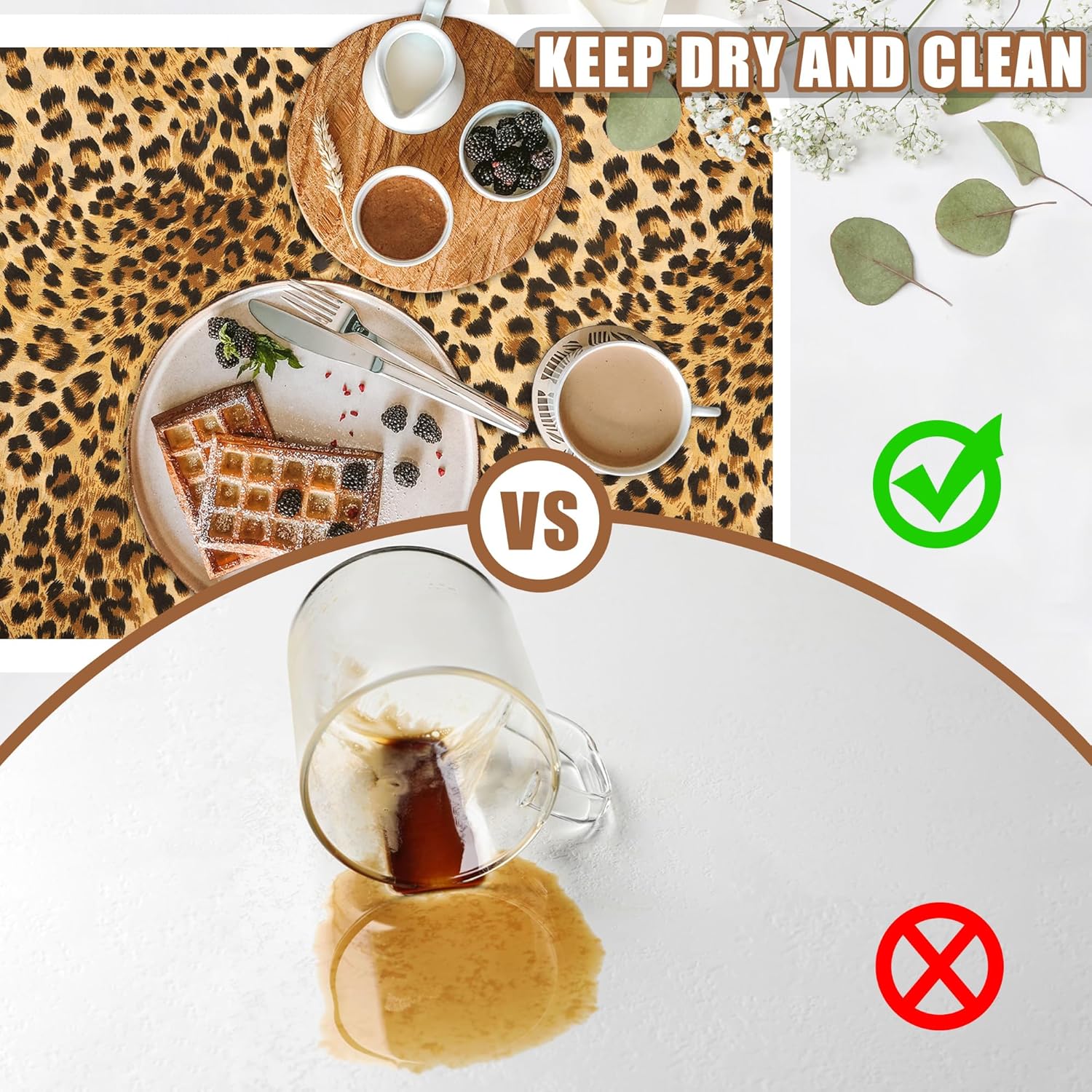 Leopard Print Dish Drying Mat for Kitchen Counter Hide Stain Absorbent Drying Rack Pad Rubber Backed Coffee Mat Espresso Machine Coffee Bar Accessories 15.7 x 23.6 Inch - cafe - crumble.com