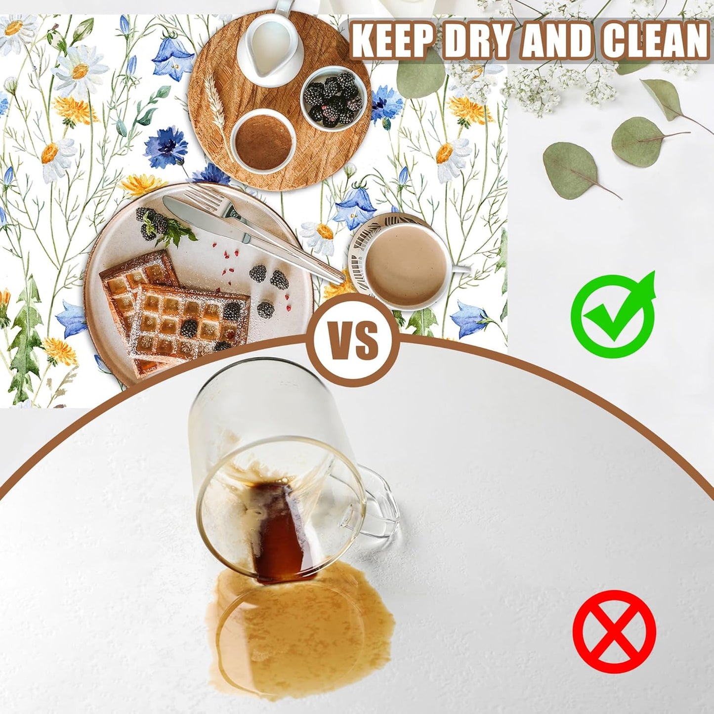 Watercolor Wildflower Dish Drying Mat for Kitchen Counter Hide Stain Absorbent Drying Rack Pad Rubber Backed Coffee Mat Espresso Machine Coffee Bar Accessories 11.8 x 19.7 Inch - cafe - crumble.com