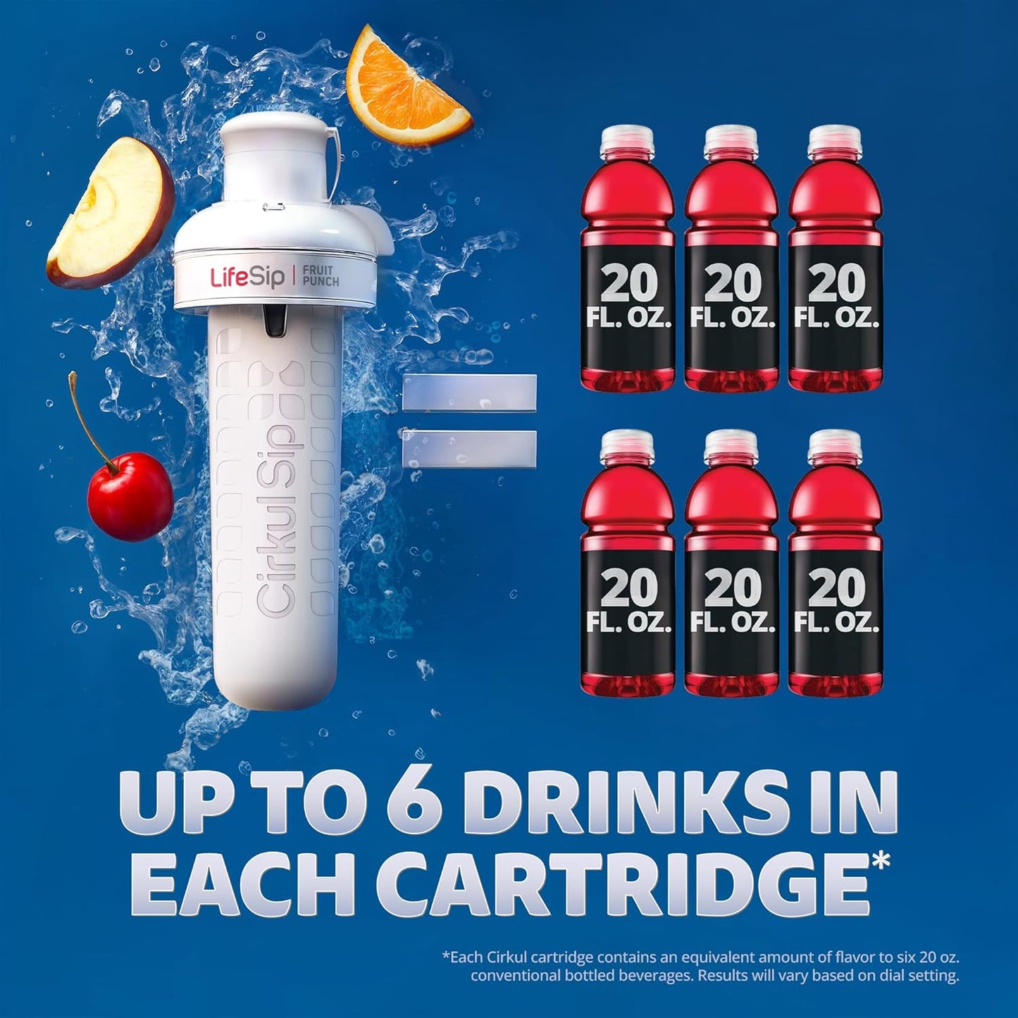 Cirkul Squeeze Lemonade Flavor Cartridge Variety Pack with B Vitamins, 6-Pack (2 Classic, 2 Strawberry, 2 Raspberry), No Sugar, Zero Calorie Drink Mix