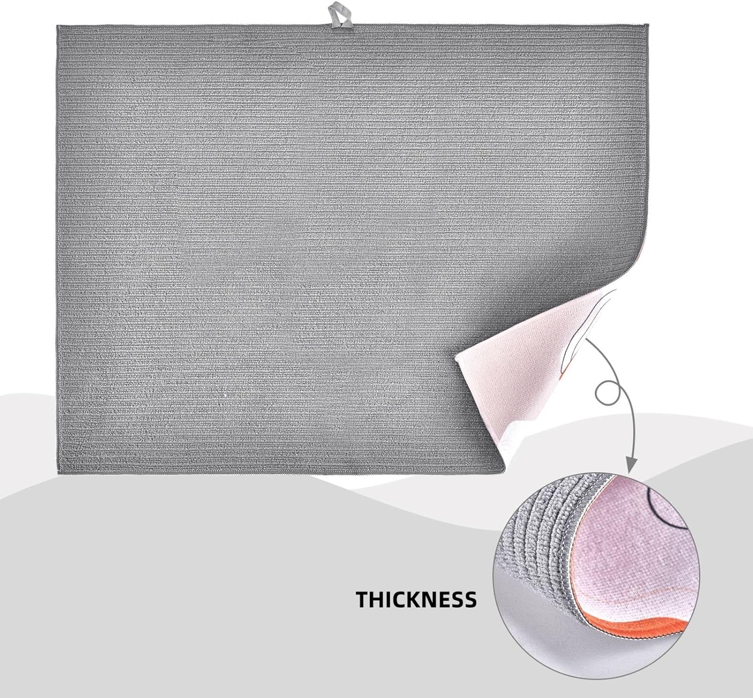 Boho Abstract Art Dish Drying Mats 18x24 Inch,Modern Geometric Girly Pink Dish Pad Drying Rack Mat for Kitchen Counter Ultra Absorbent Microfiber Dishware Coffee Maker Bar Countertop Decor - cafe - crumble.com