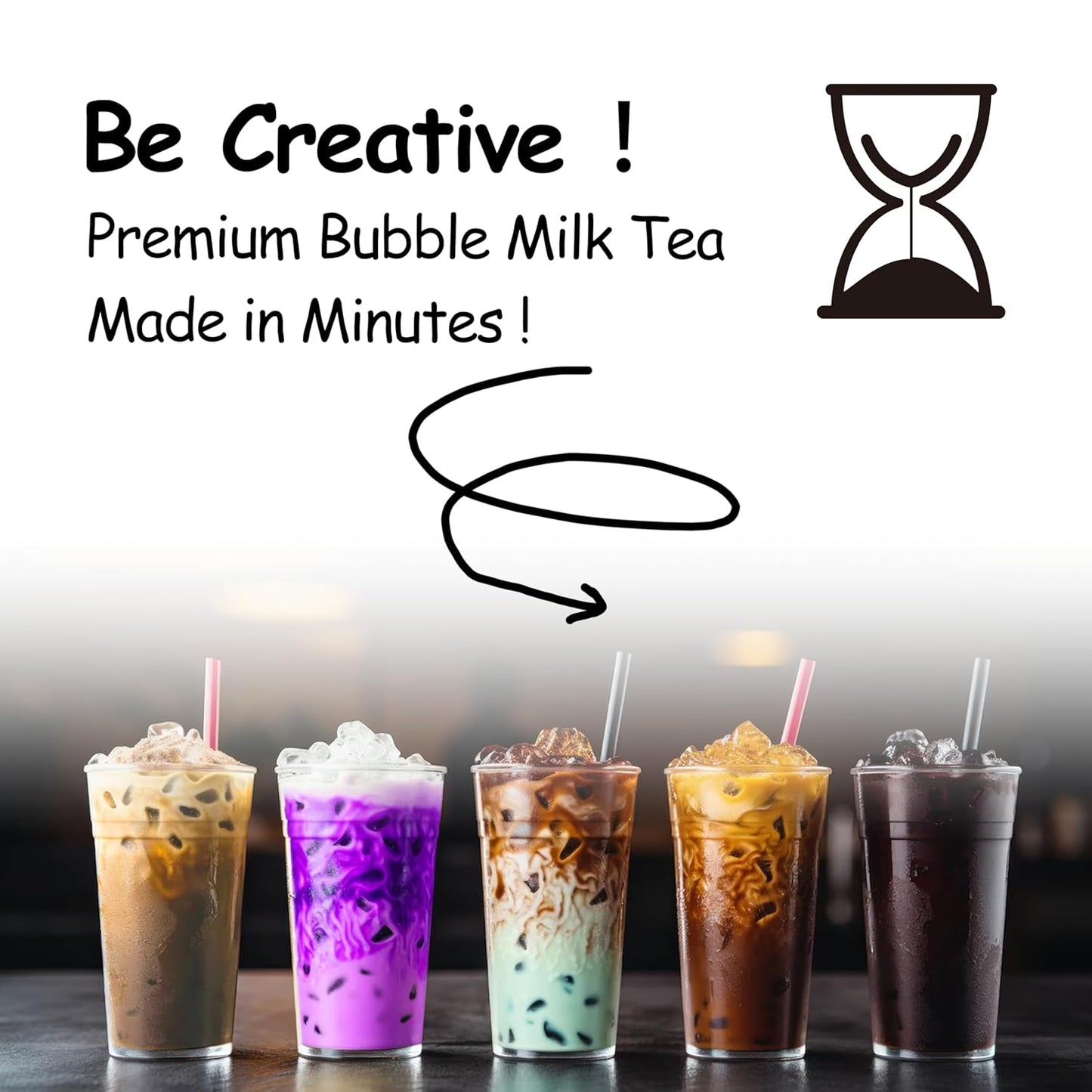 Boba Moo Premium Boba Tea Kit Combo (Classic & Taro) - Only 10,000 Kits Yearly, Small Batch Bubble Tea Kit With Exceptional Taste & Chewiness, Vegan, Lactose-Free, 6 Servings