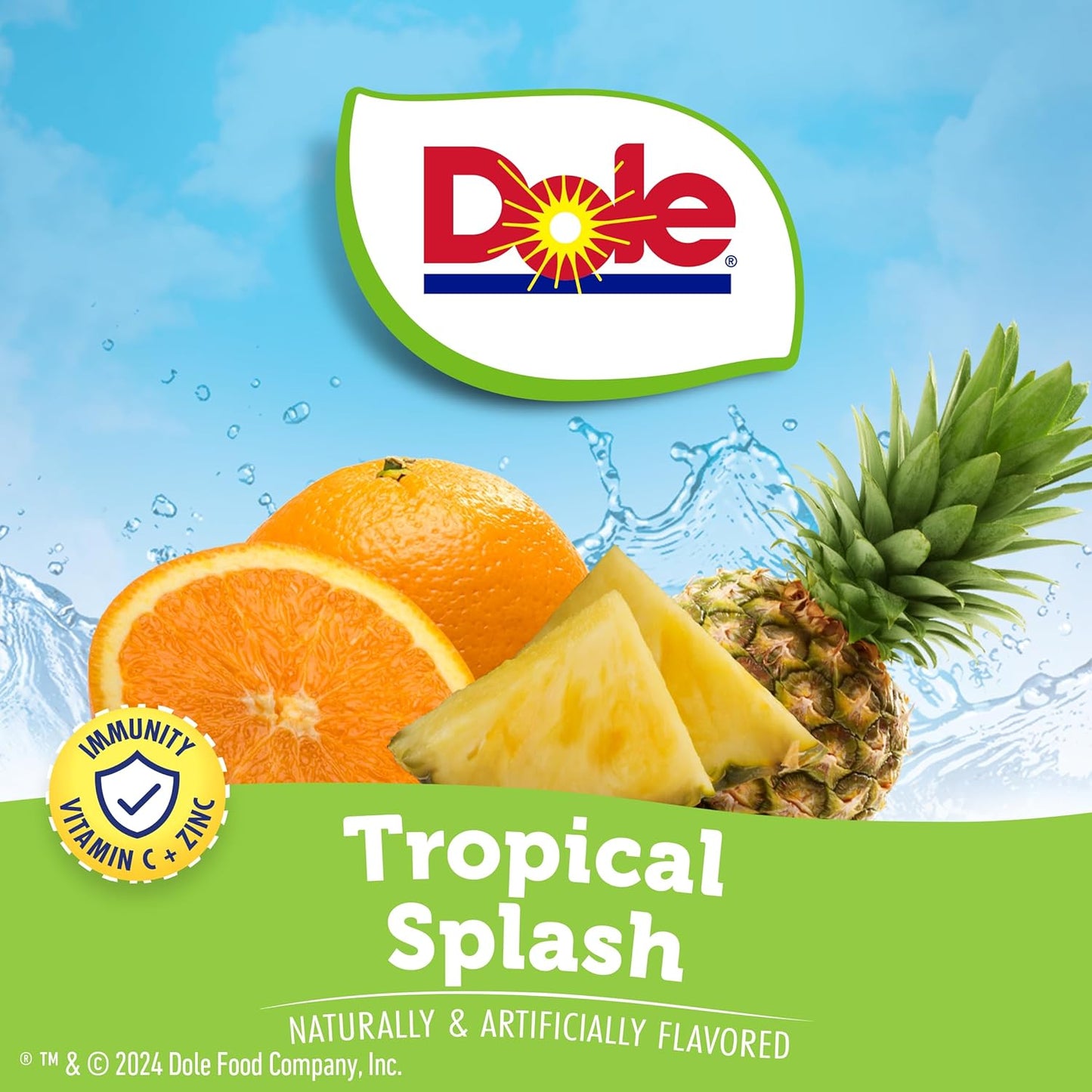 Dole Tropical Splash Liquid Water Enhancer - Sugar Free & Delicious, Makes 160 Flavored Water Beverages - Pack of 4