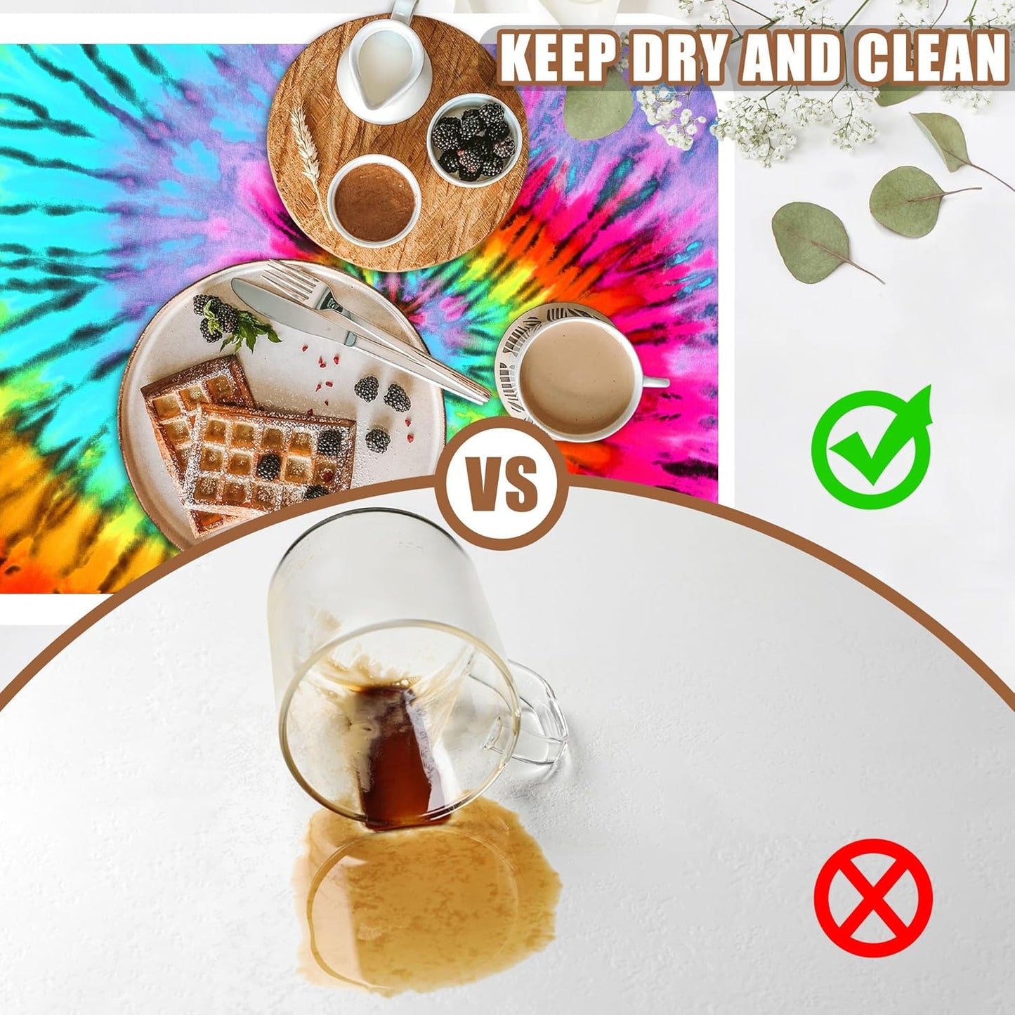 Dish Drying Mat Colorful Tie Dye Coffee Bar Mat for Countertop Absorbent Rubber Backed Hide Stain Dish Drainer Rack Pad Coffee Pot Espresso Machine Dining Room Decoration 15.7 x 23.6 Inch - cafe - crumble.com